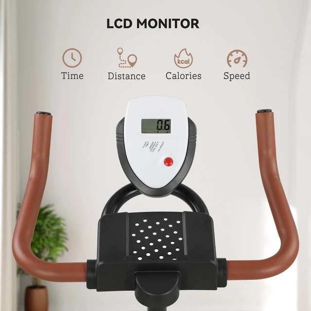 Alt view image 2 of 7 - Indoor Exercise Bike, Quiet Stationary Bike for Home Gym Cardio Workout, Black