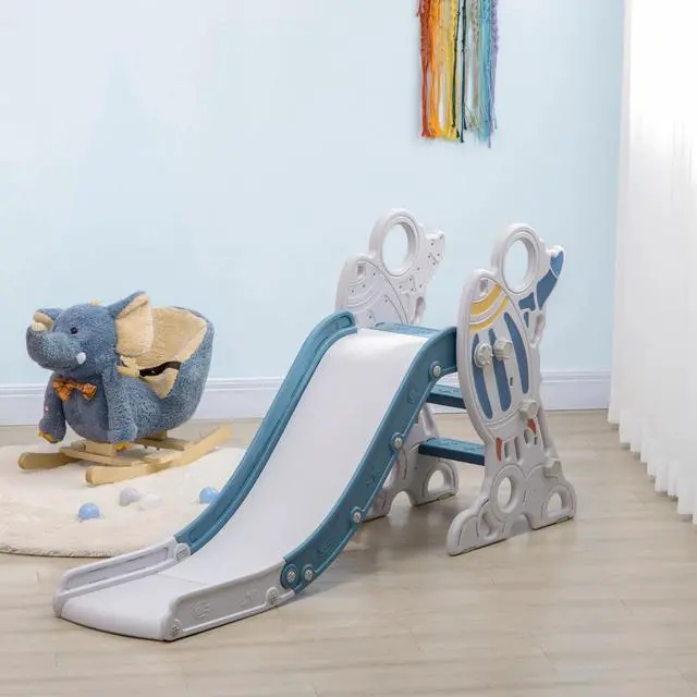 Alt view image 4 of 7 - Toddler Slide Indoor for Kids 1.5-3 Years Space Theme, Blue