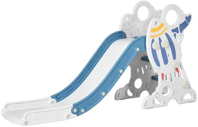 Alt view image 7 of 7 - Toddler Slide Indoor for Kids 1.5-3 Years Space Theme, Blue