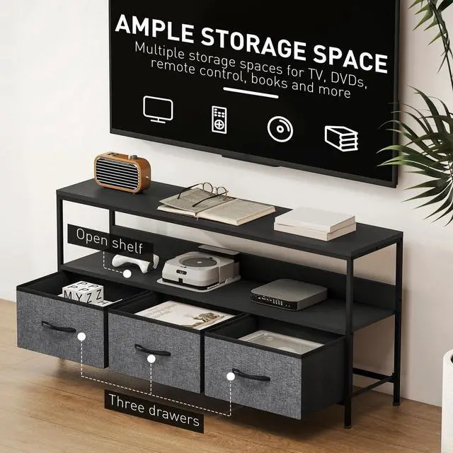 Alt view image 4 of 7 - TV Stand with Charging Station and Storage