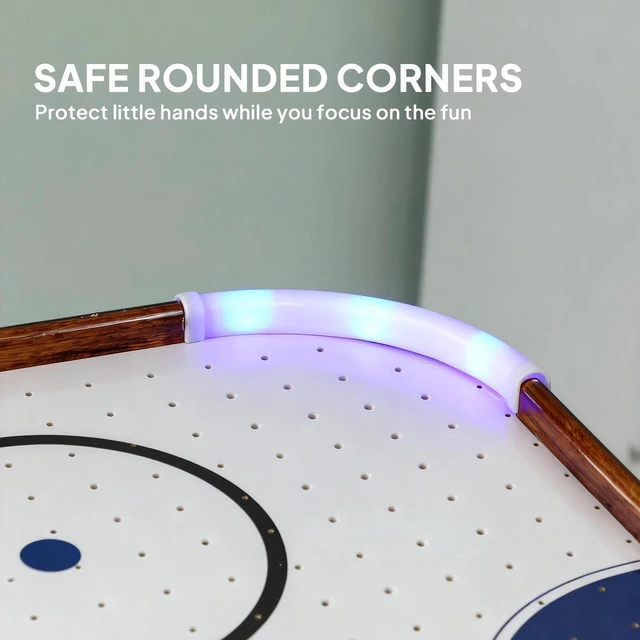 Alt view image 5 of 7 - Soozier 61" Air Hockey Table with LED Scoreboard, Pushers, Pucks