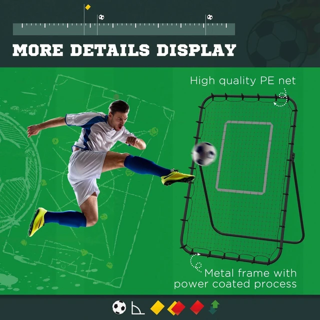 Alt view image 4 of 7 - Foldable Football Rebounder Net with Target Zone, Black