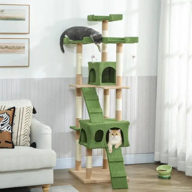 Main image of Multi-Level Cat Tree Scratching Post Tower Condo Furniture Beige