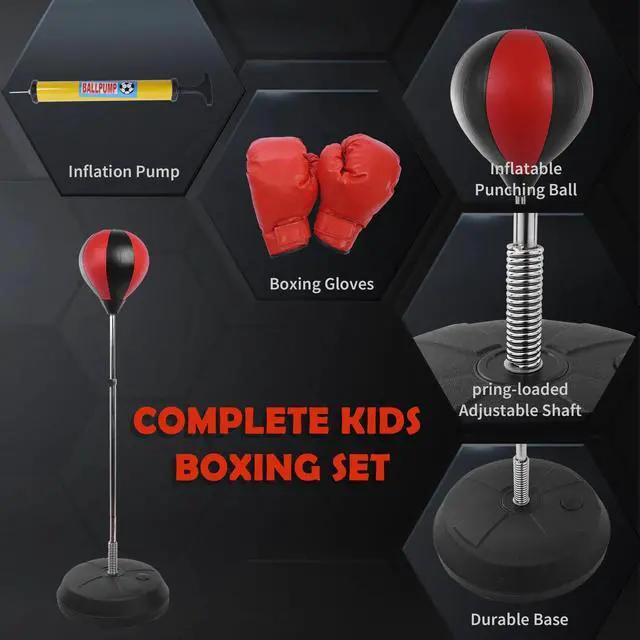 Alt view image 2 of 7 - Adjustable Boxing Punching Bag with Gloves