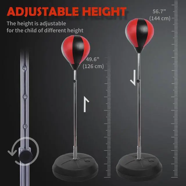 Alt view image 6 of 7 - Adjustable Boxing Punching Bag with Gloves