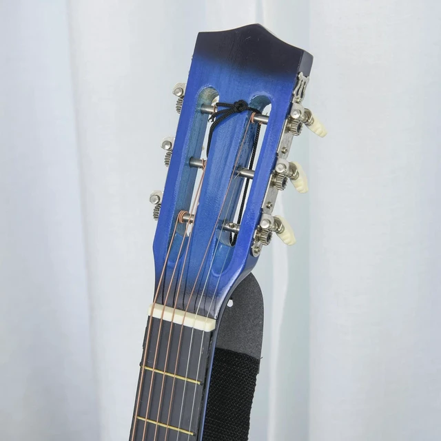 Alt view image 5 of 7 - 38 Inch Full Size Classical Acoustic Electric Guitar w/Case, Blue