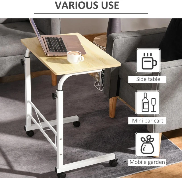 Alt view image 3 of 7 - C-Shaped Mobile Sofa Side Table Home Rolling Laptop Cart for Living Room Bedroom