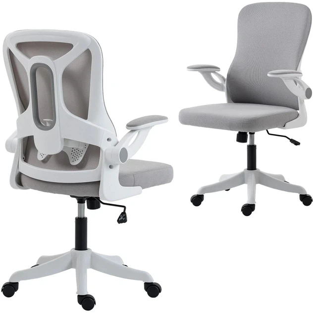 Alt view image 7 of 7 - Office Chair, Desk Chair with Lumbar Support, Grey