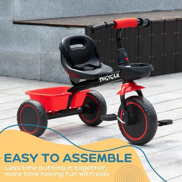 Alt view image 2 of 7 - Tricycle for 2-5 Years Old, Toddler Bike, Red