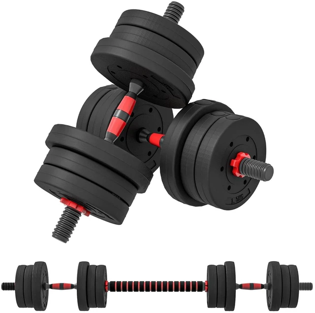 Main image of 20kg Adjustable 2 IN 1 Barbell Dumbbells Weight Set for Body Fitness Lifting