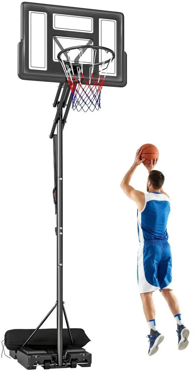 Alt view image 7 of 7 - Soozier Basketball Hoop Outdoor, 7.7 FT to 10 FT, Portable Basketball Goal