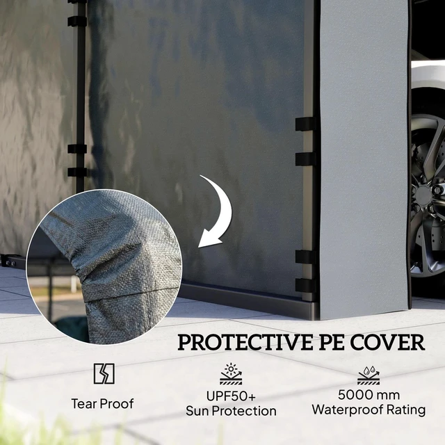 Alt view image 3 of 7 - Replacement Canopy Cover Sidewalls for 12' x 20' Carport