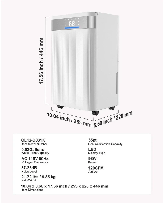Alt view image 7 of 7 - 35 Pints Dehumidifier Home Basement Smart Control Low Noise for Room
