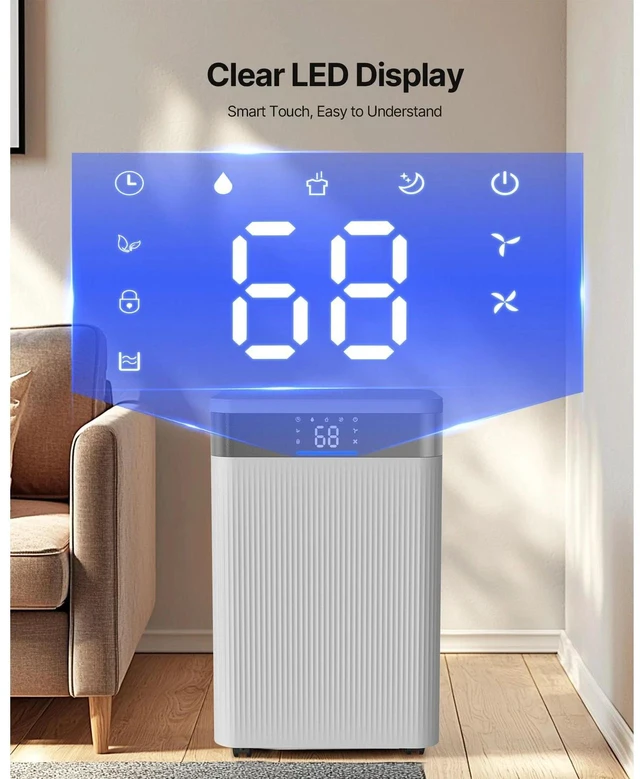 Alt view image 2 of 7 - 35 Pints Dehumidifier Home Basement Smart Control Low Noise for Room