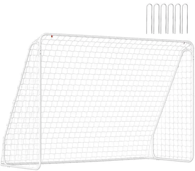 Alt view image 6 of 7 - Soozier Soccer Goal for Backyard, Soccer Net, White, 10 x 4 ft