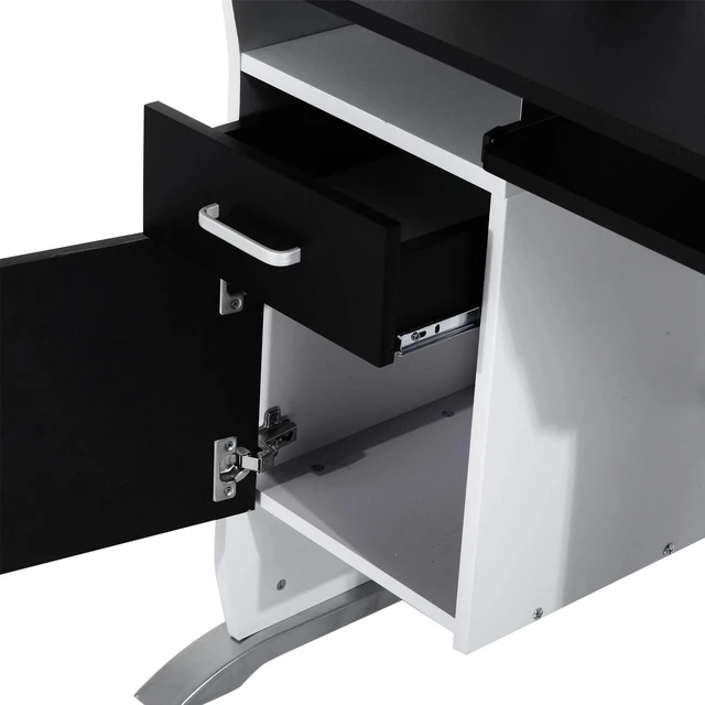 Alt view image 6 of 7 - Computer Desk PC Table Office Furniture w/ Tray CPU Stand
