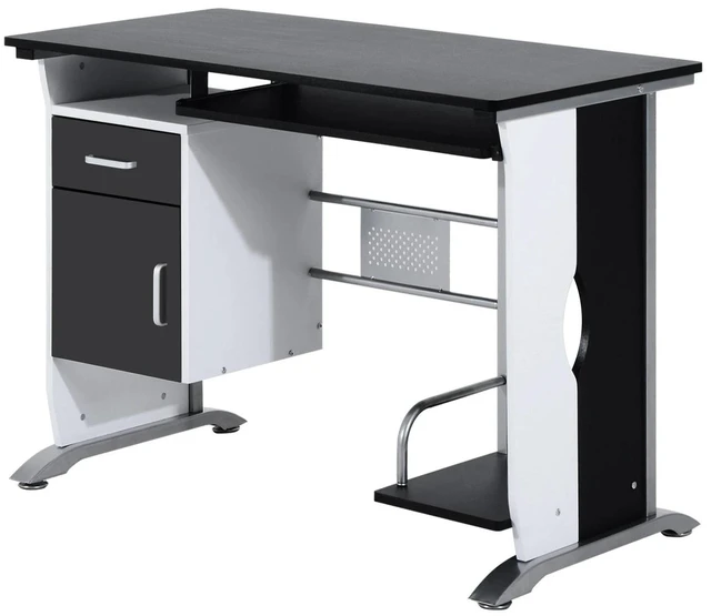 Alt view image 7 of 7 - Computer Desk PC Table Office Furniture w/ Tray CPU Stand