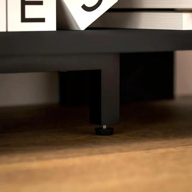 Alt view image 6 of 7 - Corner TV Stand with Storage Shelves for 47" TV, Black