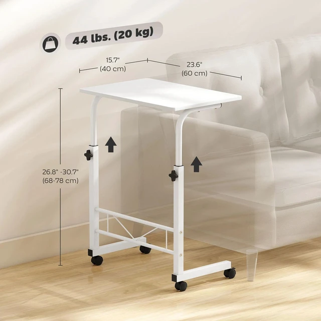 Alt view image 2 of 7 - C-Shaped Mobile Sofa Side Table Home Rolling Laptop Cart for Living Room Bedroom