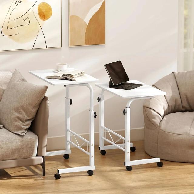 Main image of C-Shaped Mobile Sofa Side Table Home Rolling Laptop Cart for Living Room Bedroom