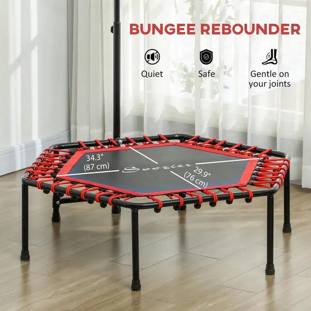 Alt view image 7 of 7 - 45" Rebounder Trampoline with LED Light & Adjustable Handle