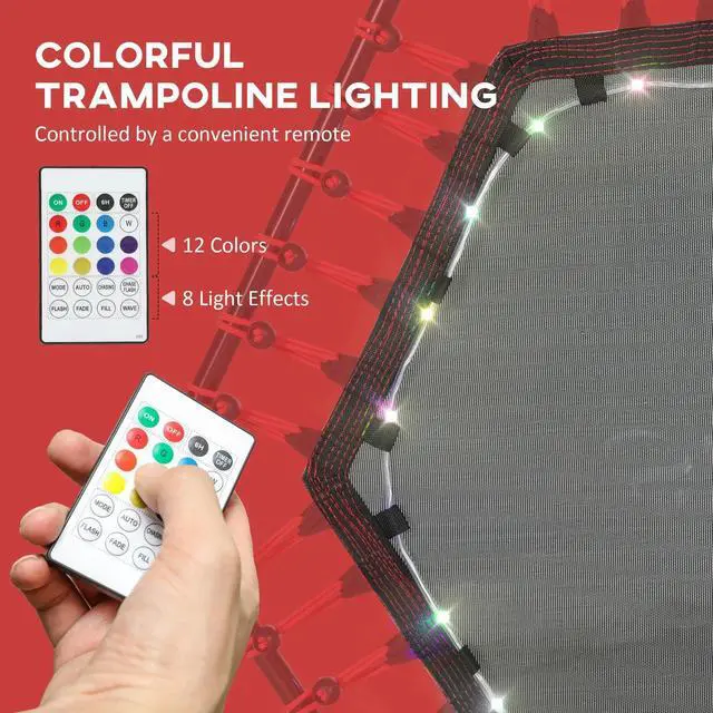 Alt view image 3 of 7 - 45" Rebounder Trampoline with LED Light & Adjustable Handle
