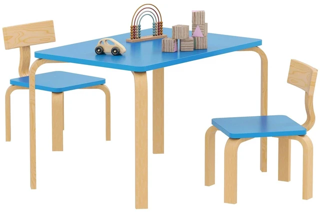 Main image of Kids Table and 2 Chair Set, Toddler Table and Chairs, Blue