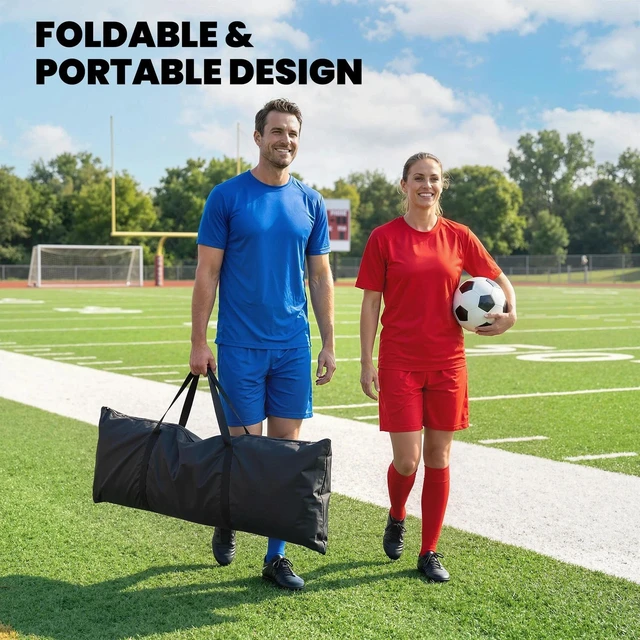 Alt view image 7 of 7 - Soozier 2-in-1 Portable Soccer Rebounder Net, Foldable Bounce Back Net