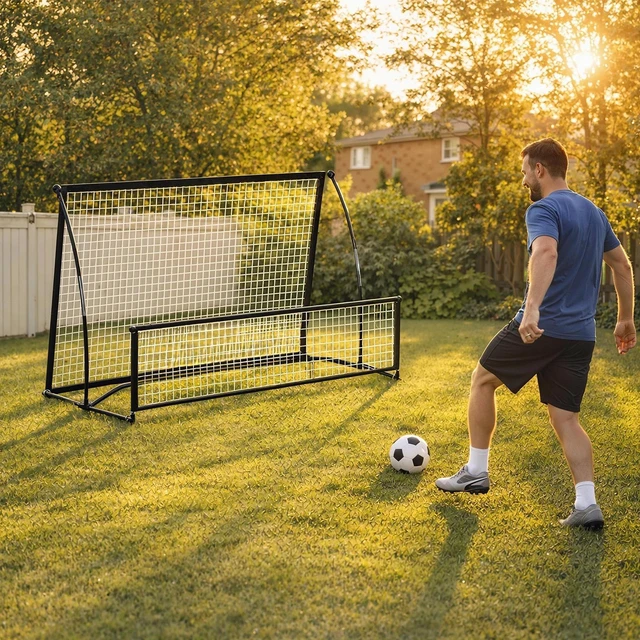 Alt view image 6 of 7 - Soozier 2-in-1 Portable Soccer Rebounder Net, Foldable Bounce Back Net