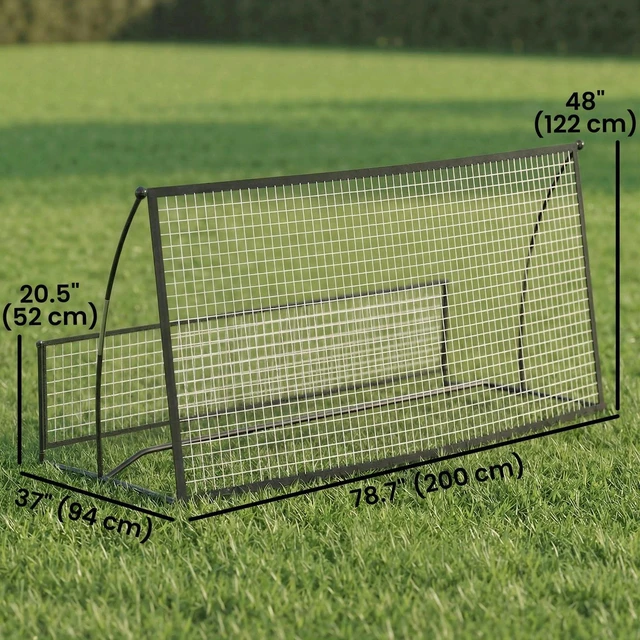 Alt view image 2 of 7 - Soozier 2-in-1 Portable Soccer Rebounder Net, Foldable Bounce Back Net