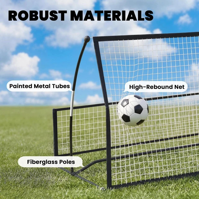 Alt view image 3 of 7 - Soozier 2-in-1 Portable Soccer Rebounder Net, Foldable Bounce Back Net