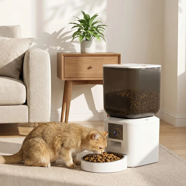 Alt view image 2 of 7 - PawHut Automatic 8L Cat Feeder with Camera, 2.4G WiFi, Smart APP Control