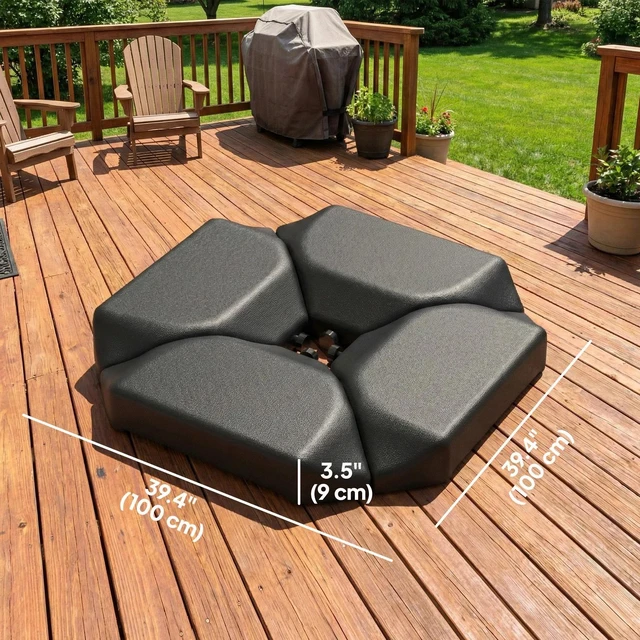 Alt view image 2 of 7 - 4PCs Cantilever Umbrella Base Weights for Offset Banana Parasol