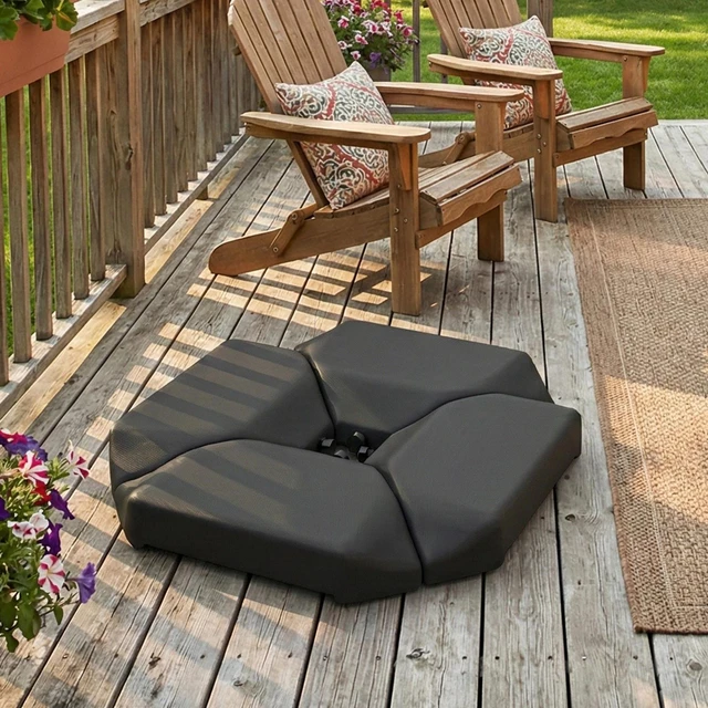 Alt view image 6 of 7 - 4PCs Cantilever Umbrella Base Weights for Offset Banana Parasol
