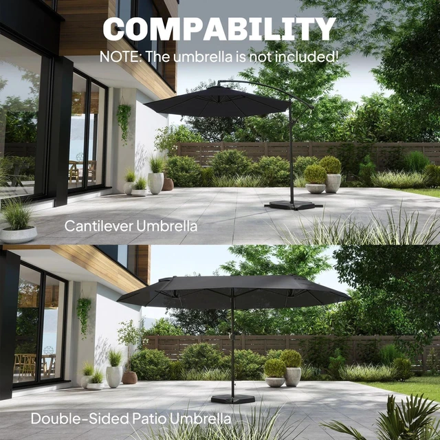 Alt view image 4 of 7 - 4PCs Cantilever Umbrella Base Weights for Offset Banana Parasol
