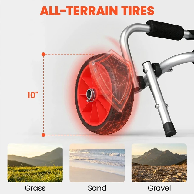 Alt view image 4 of 7 - Rolling Kayak Cart Canoe Carrier Trolley Trolley Transport Cart Wheel