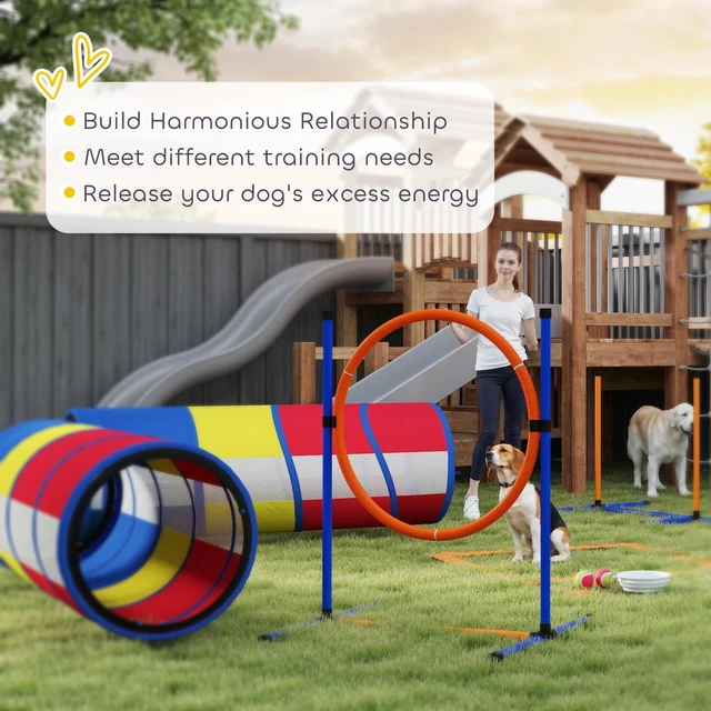 Alt view image 2 of 7 - PawHut Dog Agility Training Equipment, 11-Piece Dog Obstacle Course