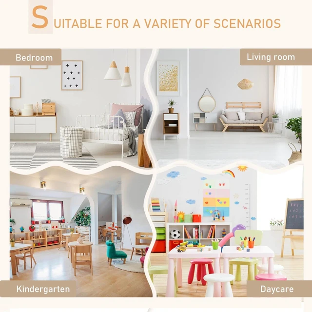 Alt view image 3 of 7 - Kids Wooden Table and 2 Chairs Set Cute Bear Shape with Rounded Corners White