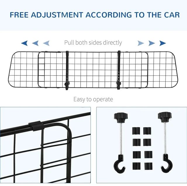 Alt view image 3 of 7 - 36"-57" Adjustable Vehicle Pet Barrier Dog Fence for SUV Vans Trucks
