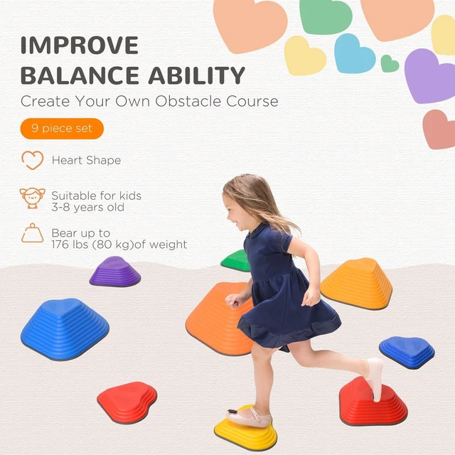 Alt view image 6 of 7 - 9PCs Non-Slip Stackable Kids Stepping Stones