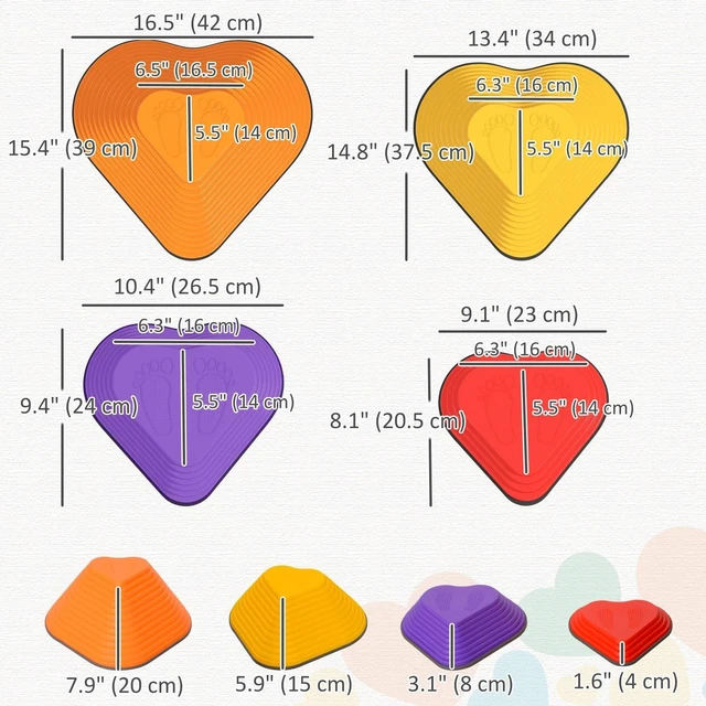 Alt view image 2 of 7 - 9PCs Non-Slip Stackable Kids Stepping Stones