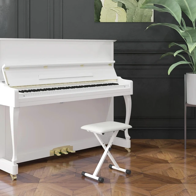 Alt view image 7 of 7 - Adjustable Piano Bench, X-Style Folding Piano Stool