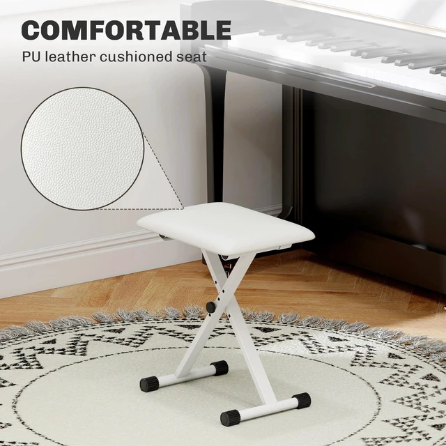 Alt view image 5 of 7 - Adjustable Piano Bench, X-Style Folding Piano Stool