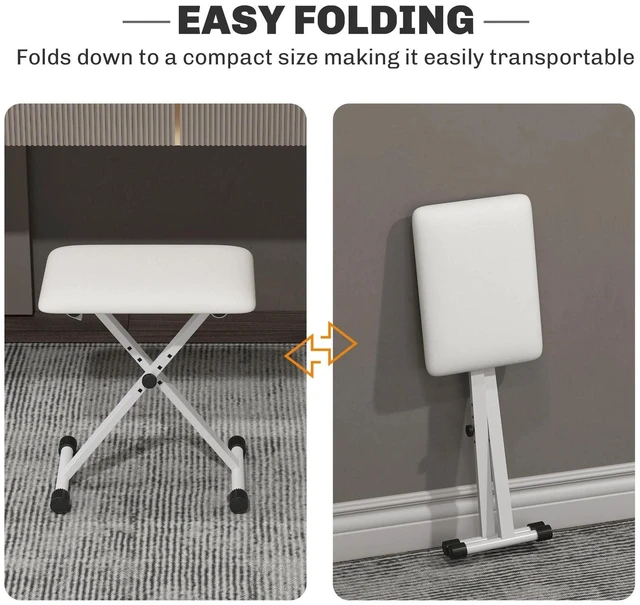 Alt view image 4 of 7 - Adjustable Piano Bench, X-Style Folding Piano Stool