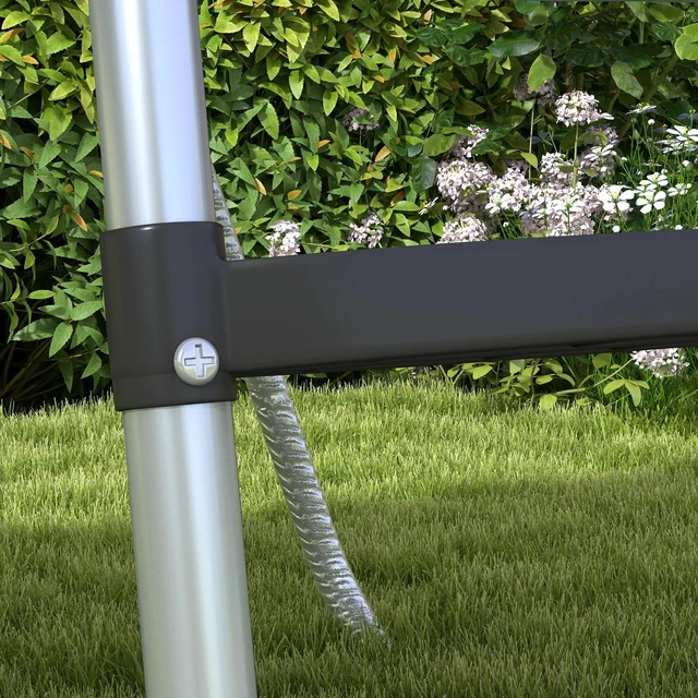 Alt view image 7 of 7 - 2 Steps/3 Steps Galvanised Steel Trampoline Ladder Climbing