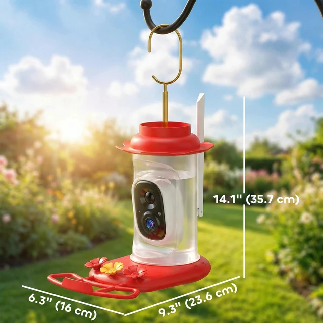 Alt view image 3 of 7 - PawHut Smart Bird Feeder with 2K HD Camera, Bird Feeder Camera AI Identify