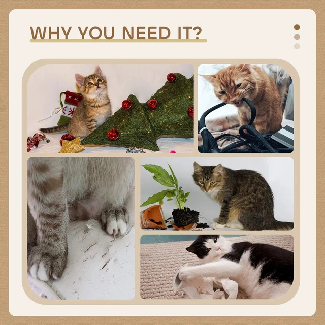 Alt view image 7 of 7 - PawHut Cat Tree, Small Cat Tower with Perch, Scratching Post, Cat Condo, Grey