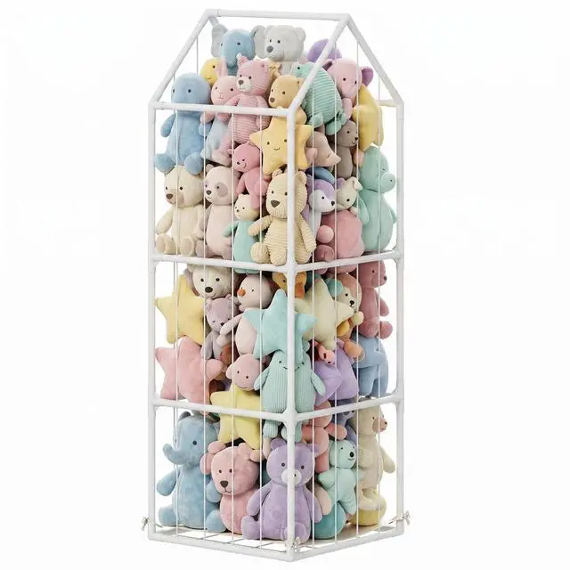 Main image of Stuffed Animal Storage Organizer for Nursery, Bedroom, 47 x 47 x 132cm