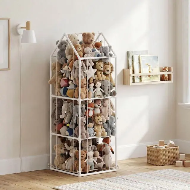 Alt view image 7 of 7 - Stuffed Animal Storage Organizer for Nursery, Bedroom, 47 x 47 x 132cm