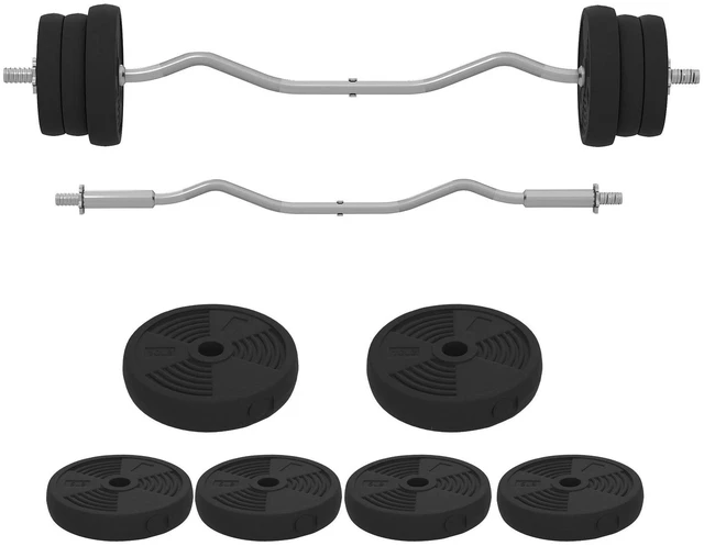Main image of 50LBS Adjustable Barbell Weight Set with Curl Bar